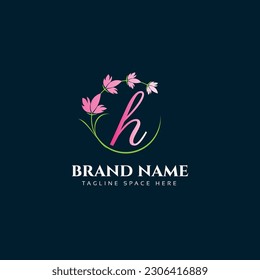H letter beauty logo vector illustration design
