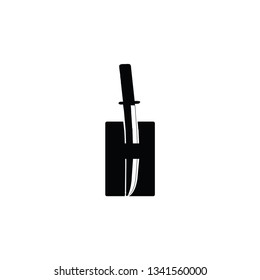 h letter with chef icon vector logo