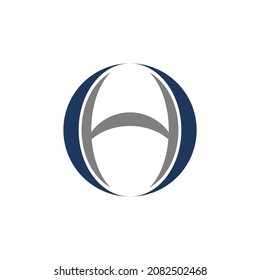 H letter in circle design