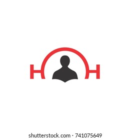 H Letter and Circle logo