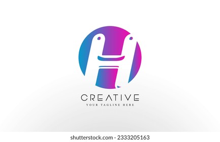 H Forma de círculo Vector de diseño