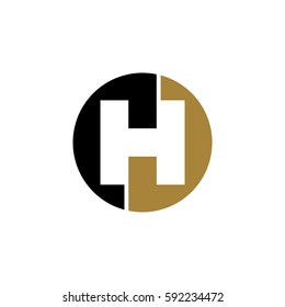 H Letter in circle shape Logo Template Illustration Design. Vector EPS 10.
