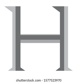 H Letter clip art design vector illustration image