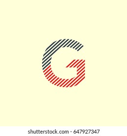 H Letter colored line logo vector template