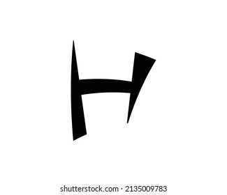 H letter creative design template 