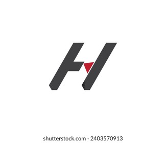 Designelement für kreatives H-Buchstaben