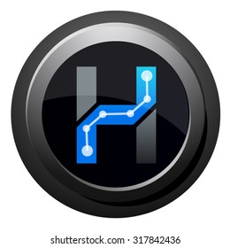 H letter, design logo