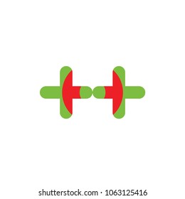 H letter with double plus logo design vector