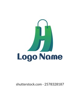 H letter ecommerce logo design