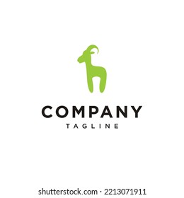 
H letter goat vector logo initial template.