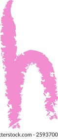 H Letter Hand Drawn Crayon Alphabet Vector Illustration