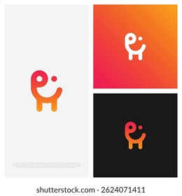 H Letter Happy Modern Logo