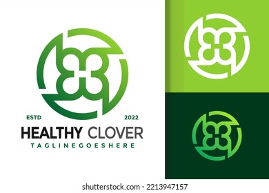 H Letter Healthy Clover Logo Design, brand identity logos vector, modern logo, Logo Designs Vector Illustration Template