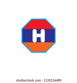 H Letter Hexagon Logo