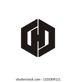 H letter hexagon vector logo