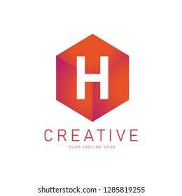 H letter hexagonal logo. Hexagon Logo concept. Creative Minimal design template. Symbol for Corporate Business Identity. Creative Vector element