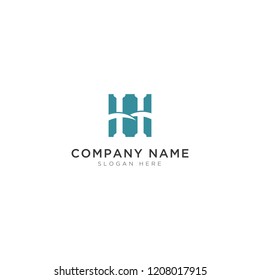 H letter with hill Logo Template Design Vector, Emblem, Design Concept, Creative Symbol, Icon