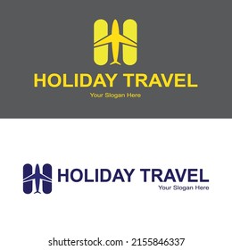 H Letter Holiday Travel Agency Logo Template, This Logo is For Travel Agent Business it is fully 100% Vector. 