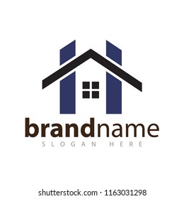 H Letter With Home Logo Vector template