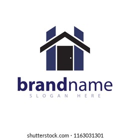 H Letter With Home Logo Vector template