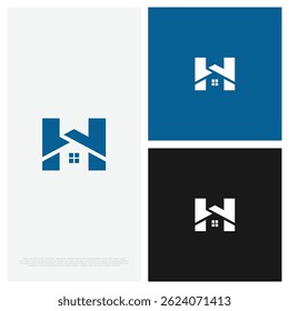 H Letter Home Modern Logo