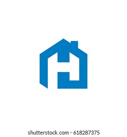 H Letter Home Shape Logo Template Illustration Design. Vector EPS 10.