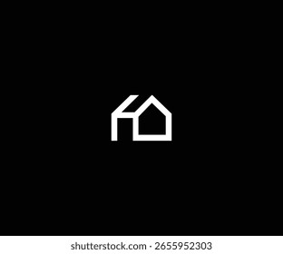 H letter home simple clean logo