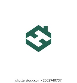 Letra de H, logotipo de la casa, diseño de Vector para el negocio