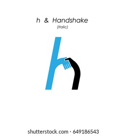 H - letter icon abstract logo design vector template.Business offer,partnership icon.Vector illustration