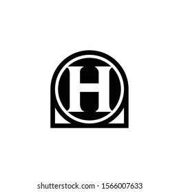 H Letter Icon Design with circle. Abstract Circle Letter H Creative Business Alphabet Logo Icon Design.