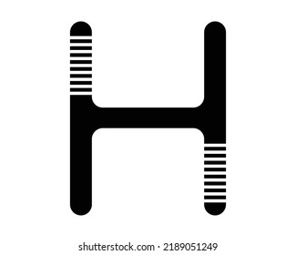 H letter icon logo design template element