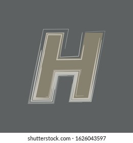 H Letter, Icon Typography Logo Template