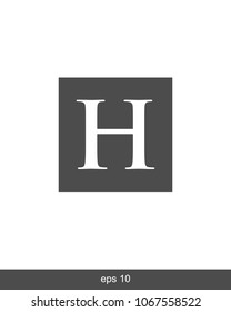 H Letter Icon Vector Logo Template