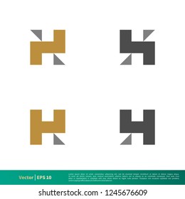 H Letter Icon Vector Logo Template Illustration Design. Vector EPS 10.