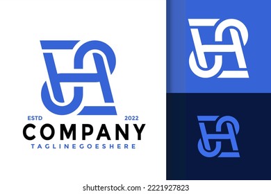 H Letter Infinity Logo Design, brand identity logos vector, modern logo, Logo Designs Vector Illustration Template