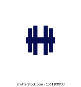 H letter initial icon logo design inspiraiton vector template