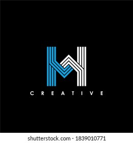 Ilustración de vectores de plantilla de diseño de logotipo inicial de la letra H
