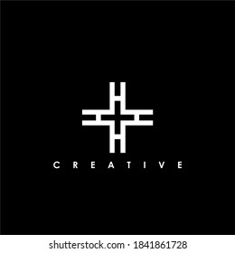 Ilustración de vectores de plantilla de diseño de logotipo inicial de la letra H
