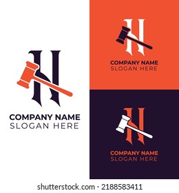 H Letter, Law firm logo, attorney at law logo, simple logo, logo for business, icon and vector