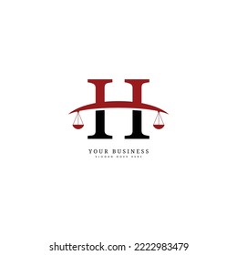H Letter Legal Business Logo, Law and Attorney logo in alphabet with letter H Vector Image