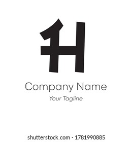 H letter line logo design. Linear creative minimal monochrome monogram symbol. Universal elegant vector sign design. Premium business logotype. Graphic alphabet symbol for your business identity
