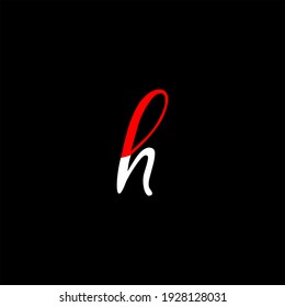 H letter logo abstract design on black color background. h alphabet
