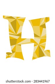 H Letter logo Abstract Polygonal design 
