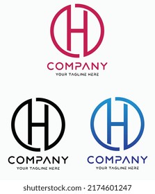 H letter logo letter logo h alphabet logo vector circular logo
