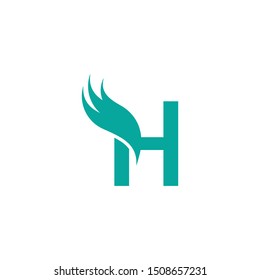 H Letter logo business template vector icon