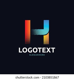 H letter logo, H colorful logo