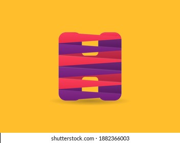 H letter logo with colorful diagonal lines. For brand label, Colorful Anniversary Celebration, creative poster and icon, multimedia ads and more