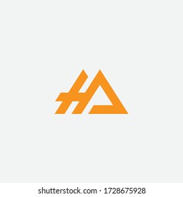 H letter logo, A logo, company adventure, mountain logo, Logo type, Backpacker, Adventure community
