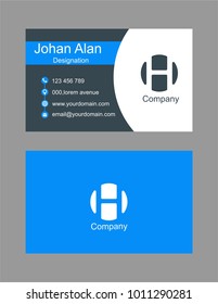 H Letter Logo Corporate Business card