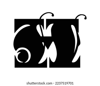 Plantilla vectorial de diseño creativo del logotipo de la letra H.